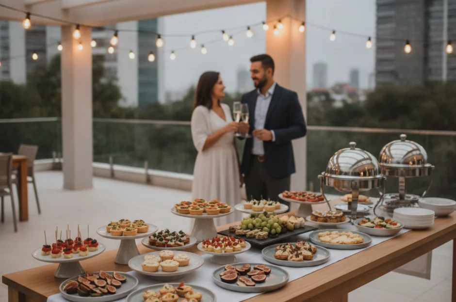 Preço de buffet em domicílio para festa de noivado SP